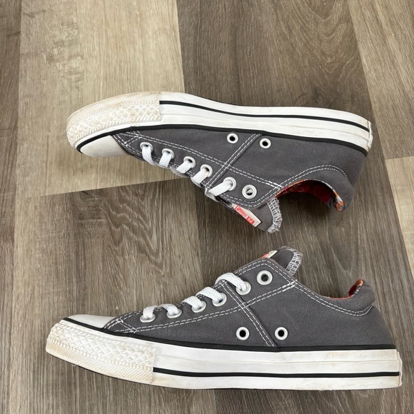 Converse All Star Low Top Gray Floral Sneakers Women’s Size 7 - Picture 8 of 12